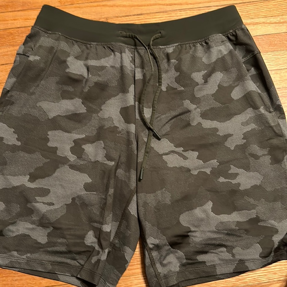 Green Camo Lululemon Shorts